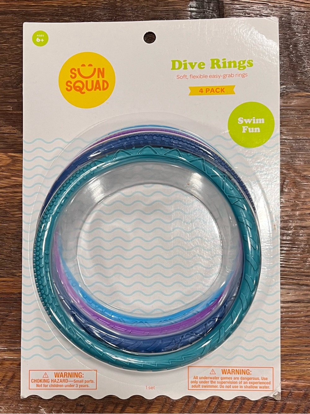 Sun Squad Dive Rings, 4 Pack - Ages 6+